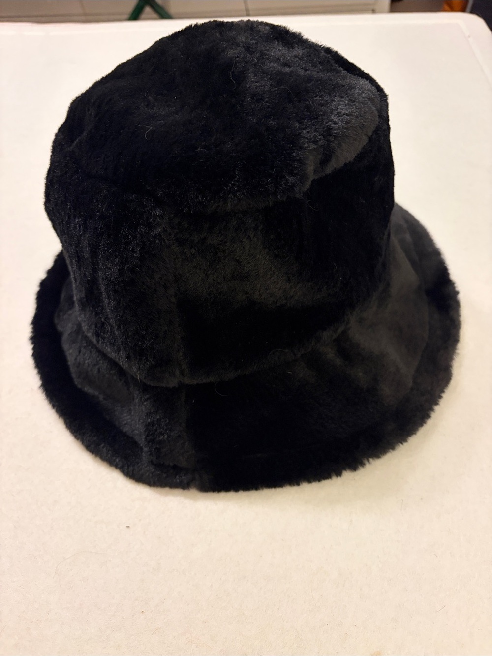 Faux black Fur hat.